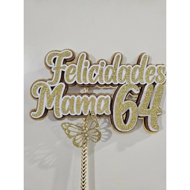 Topper Felcidades mamá